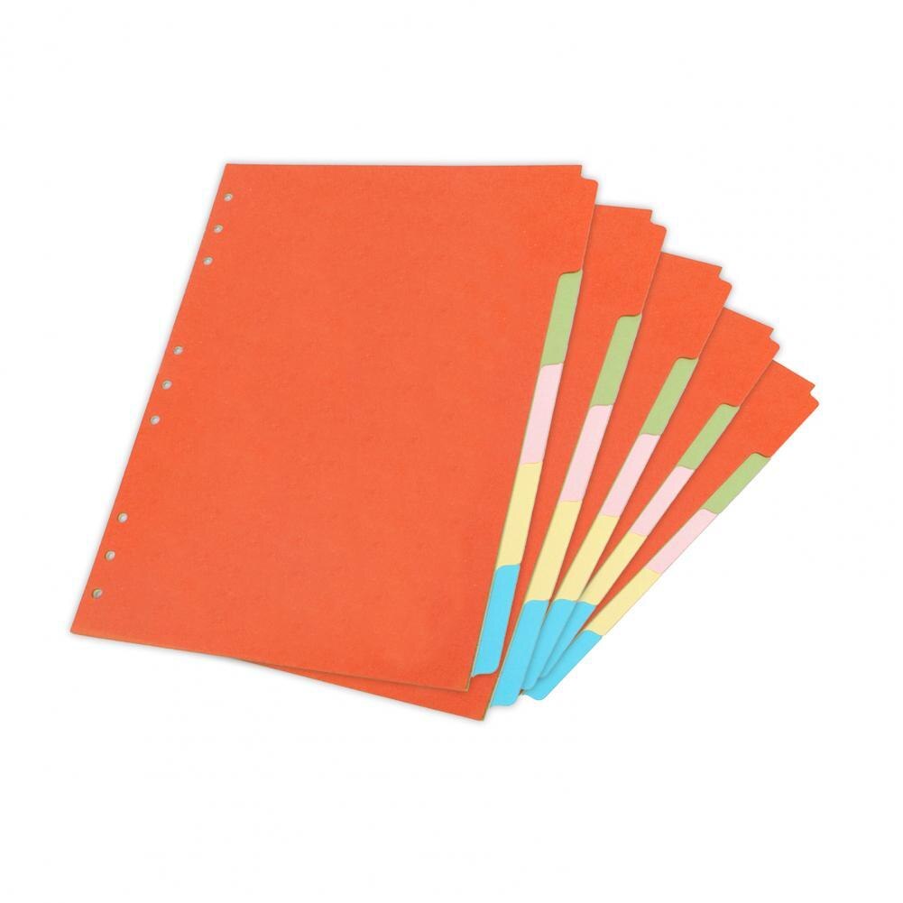 Duże 5 szt. Trwałe notatki na książki dzielniki na przedmioty przekładki na segregatory papierowe trwałe robić biura:  wielobarwność L