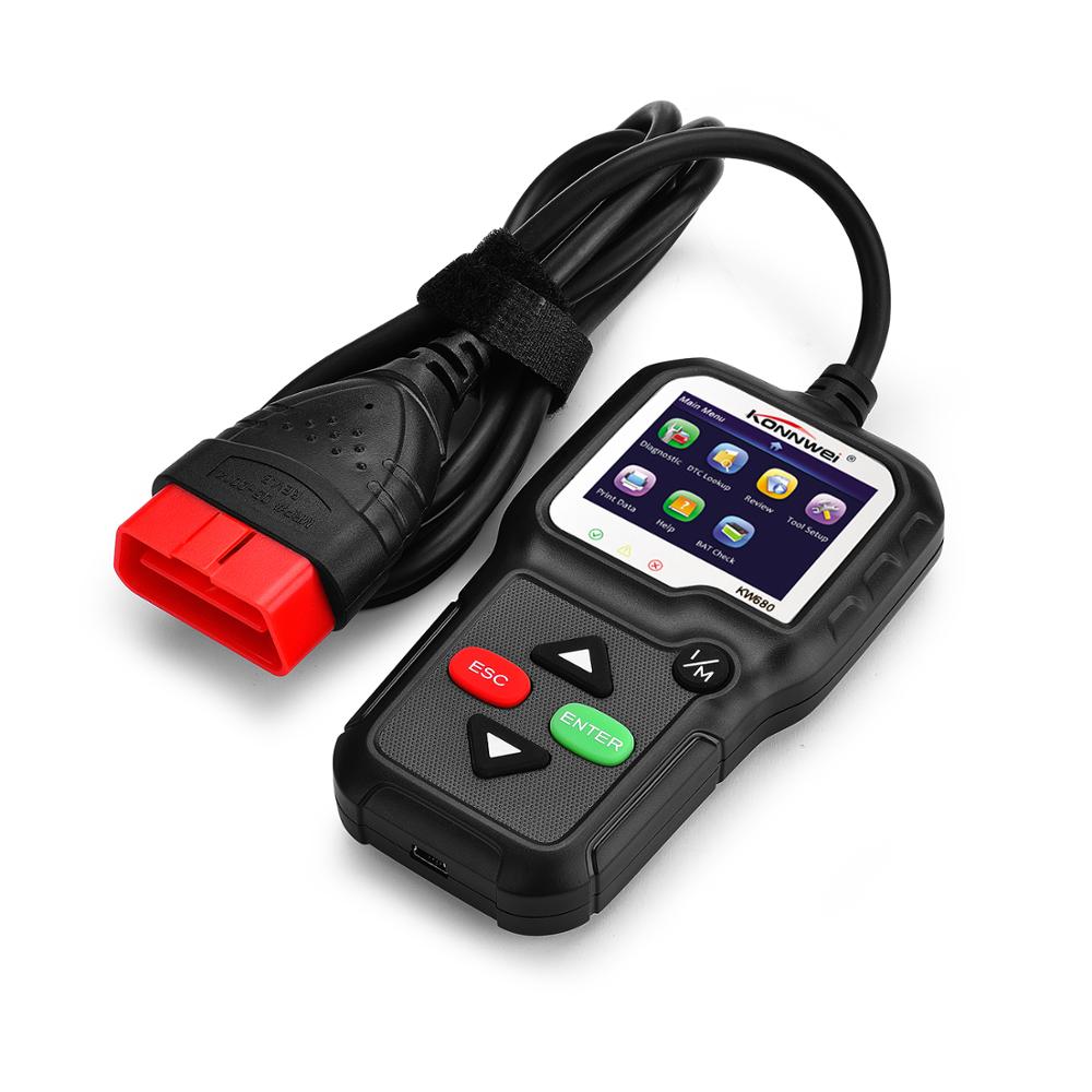 100% Originele OBD2 Scanner Automotive Scanner KW680 Obd 2 Eobd Auto Diagnostische Scanner Fault Fout Code Reader Scan Tool