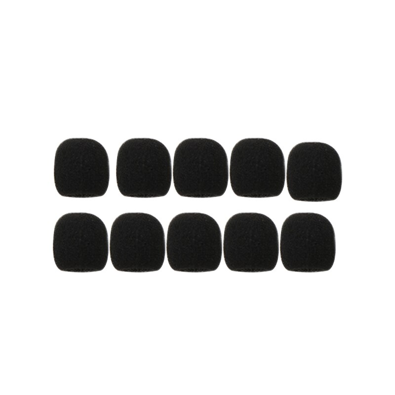 10pcs maat/20*15*10 headset foam microfoon cover telefoon headset mic cover microfoon voorruit windshied headset foam: Black