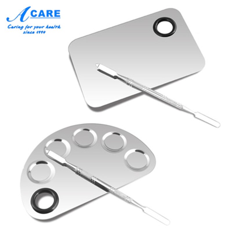 Makeup Palette Stainless Steel Cream Foundation Mixing Salon Manicure Finger Ring Color Mixer Cosmetic Tool