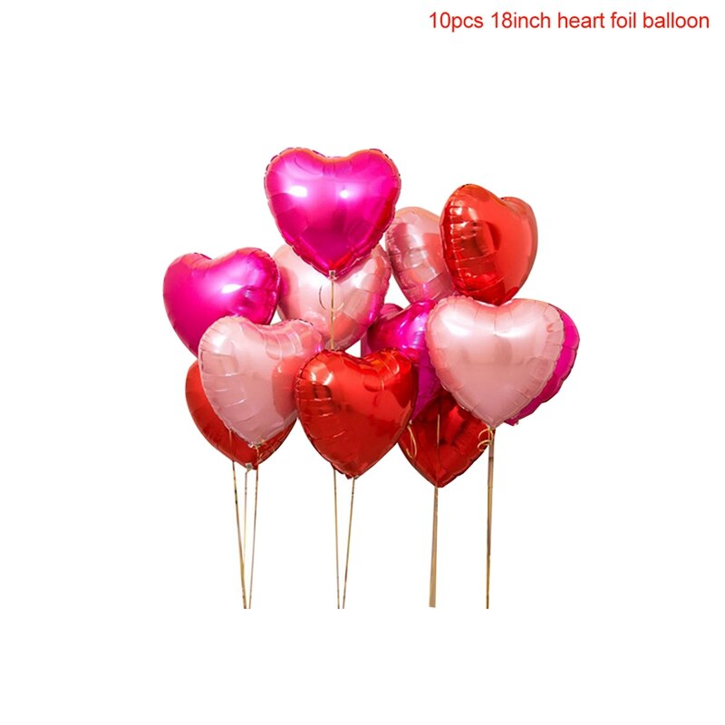10 stk multi rose guld hjertefolie balloner helium ballon fødselsdagsfest dekorationer børn voksen bryllup valentinsdag balloner: Blandet