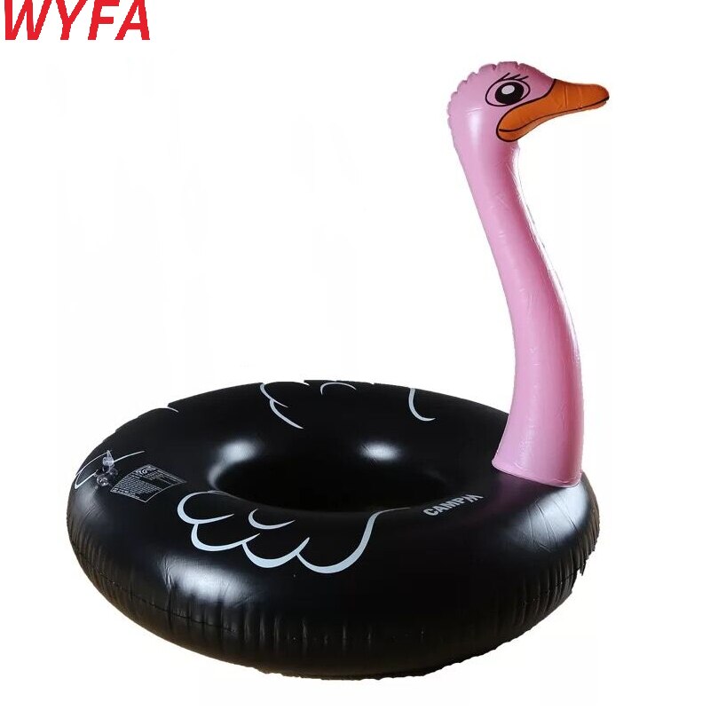 Gratis inflator 140*120cm flamingo svømning skød roning baby legetøj swimmingpool spisestue klapvogn spædbarn bærbar legemåtte