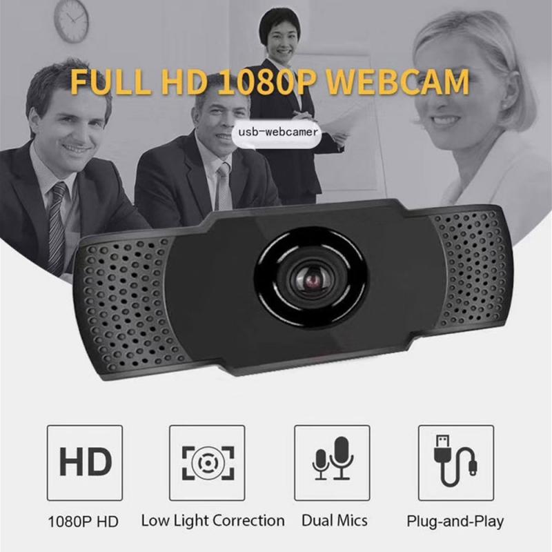 1pc USB HD 1080P Webcam PC Camera Built-in Microphone Laptop Computer PC Web Cam Camera Android TV Webcam Fits Skype OS Windons