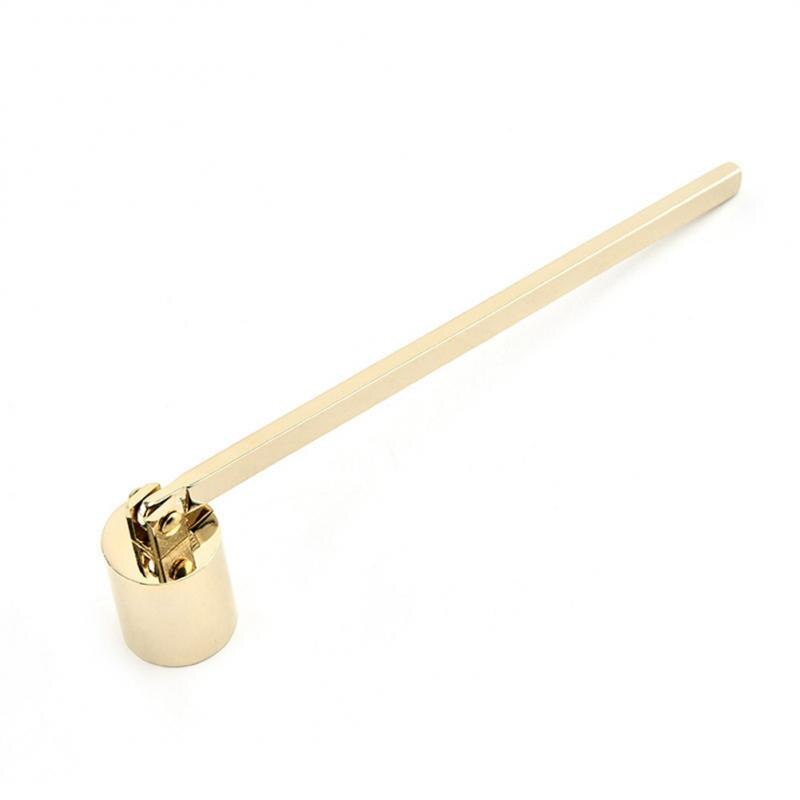 Vela con forma de campana de Metal Vintage, vela aplanada de mango largo, cubierta para banquete, de forma segura para apagar, accesorios para decoración del hogar: 03