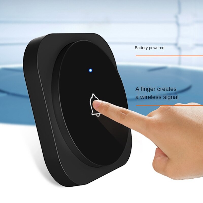 Touch Wireless Doorbell Home Pager Doorbell Smart Music Dingdong Waterproof EU Plug