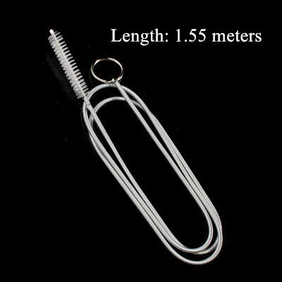 100cm/155cm lange håndtak kjøleskap hull rensebørste kjøleskap avløp mudre halm børste fleksibel myk pipe rengjøring børste verktøy: B