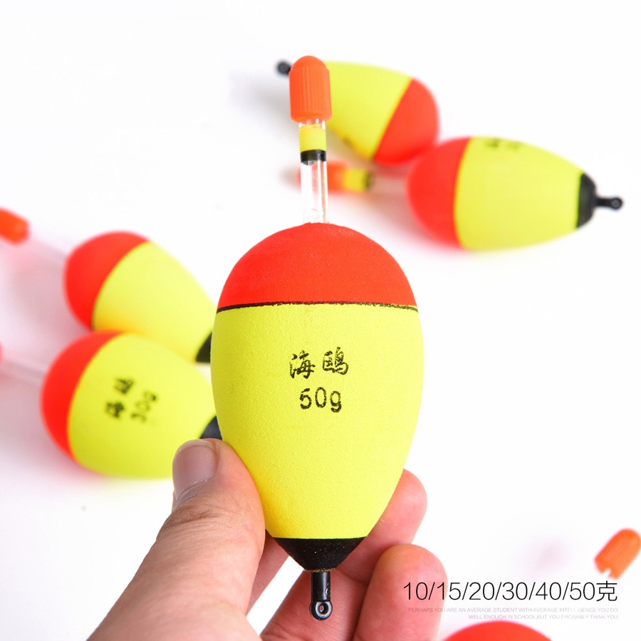 10Pcs/lot EVA Fishing Floats Set Sea Fish Float 10g-50g Bobber Night Luminous Sticks Belly Throw Rod Fishing Tackle Accessories