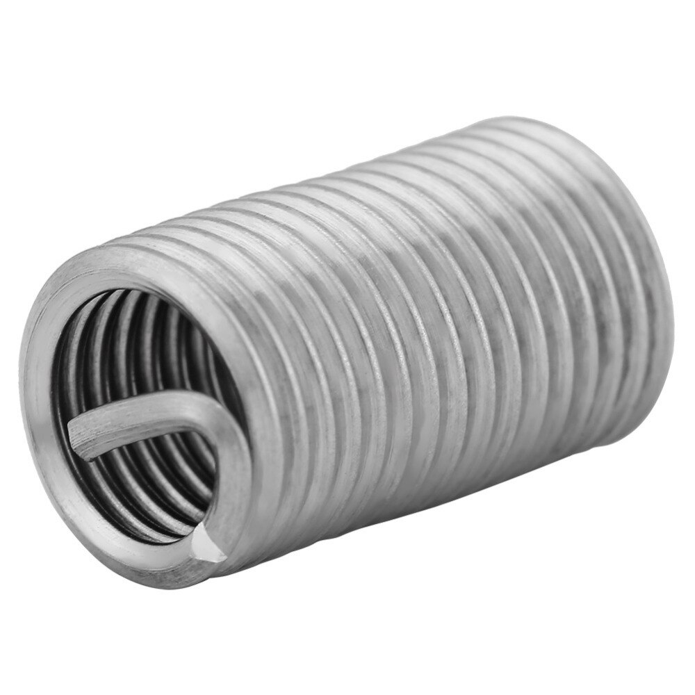 10pcs M8x1.25x3D Wire Thread Repair Insert 304 Stainless Steel Threaded Inserts Thread Repairing Tools Kit Fastener Hardware