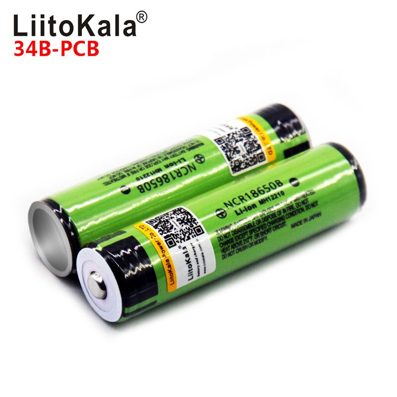 6 Stks/partij Beschermd Originele Oplaadbare Batterij 18650 NCR18650B 3400 Mah Met Pcb 3.7V Voor