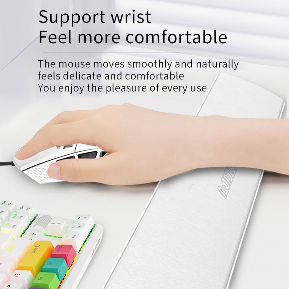 104/87/61 Keys Standard Keyboard Support Wrist Rest Pad Leather Keyboard Hand Rest Ergonomic Mouse Pad