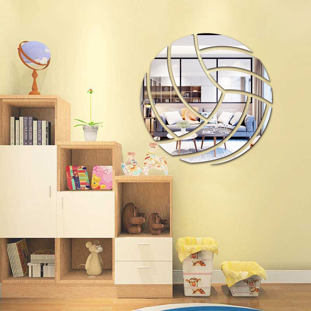 Mirror acrylic volleyball DIY combination home wall sticker children's room kindergarten decoration. Self adhesive