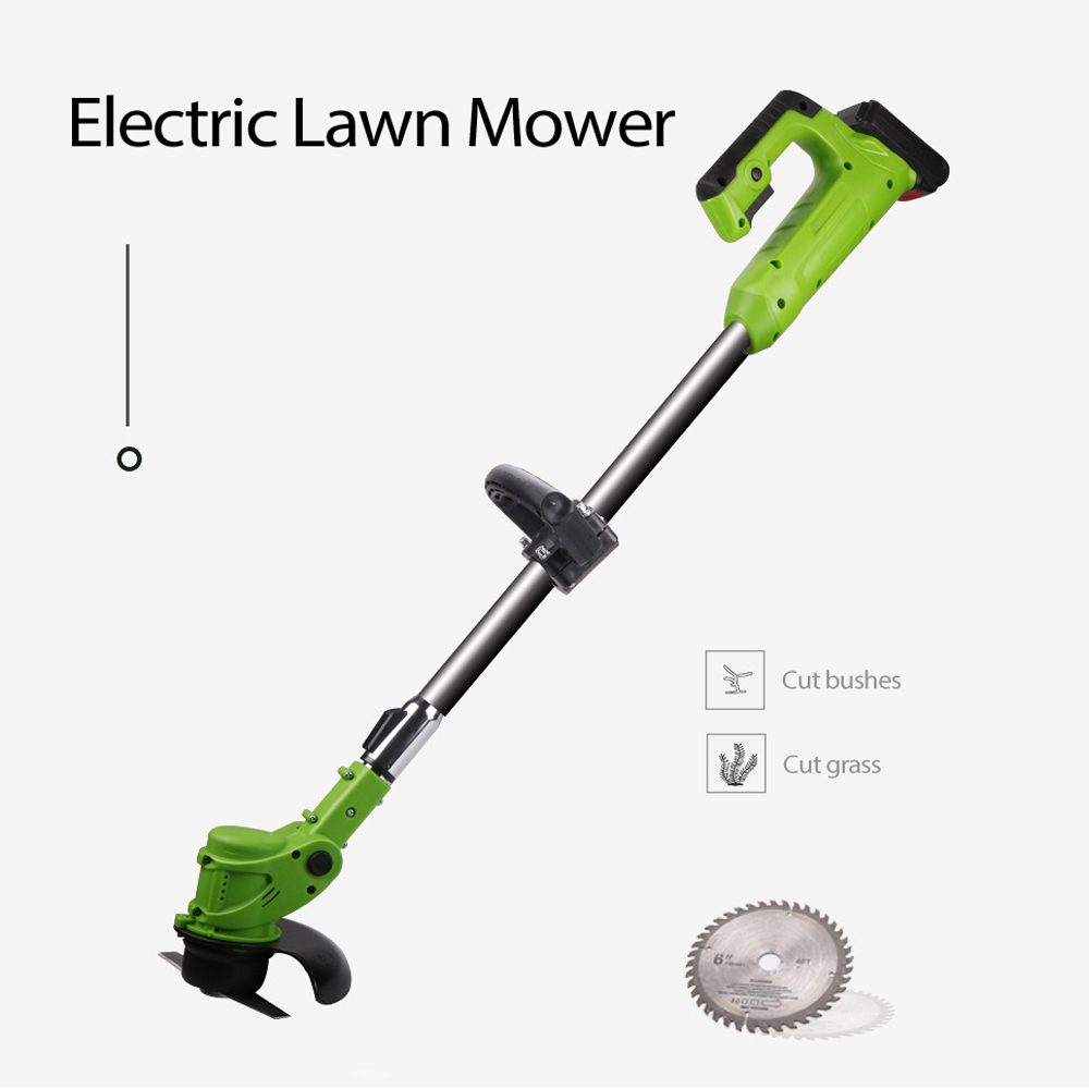 Electric Lawn Mower Agricultural Cordless Weeder 24V Lithium Battery Portable Garden Pruning Tool Grass Trimmer Brush Cutter