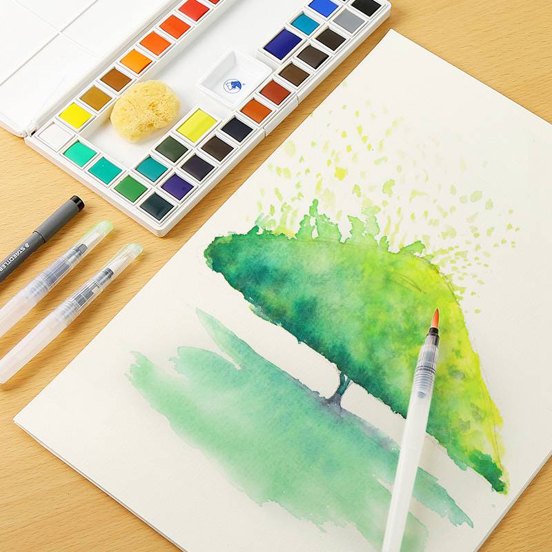 Rubens Watercolor Paper 50% Cotton 300g/m2 10 Sheets Hand Painted Drawing Sketch for Artist Student Art Supplies Stationery