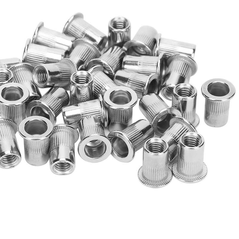 stainless steel insert for hardware repair tools metric threaded inserts Blind Riveting Nuts Set Stainless Steel Ribbed