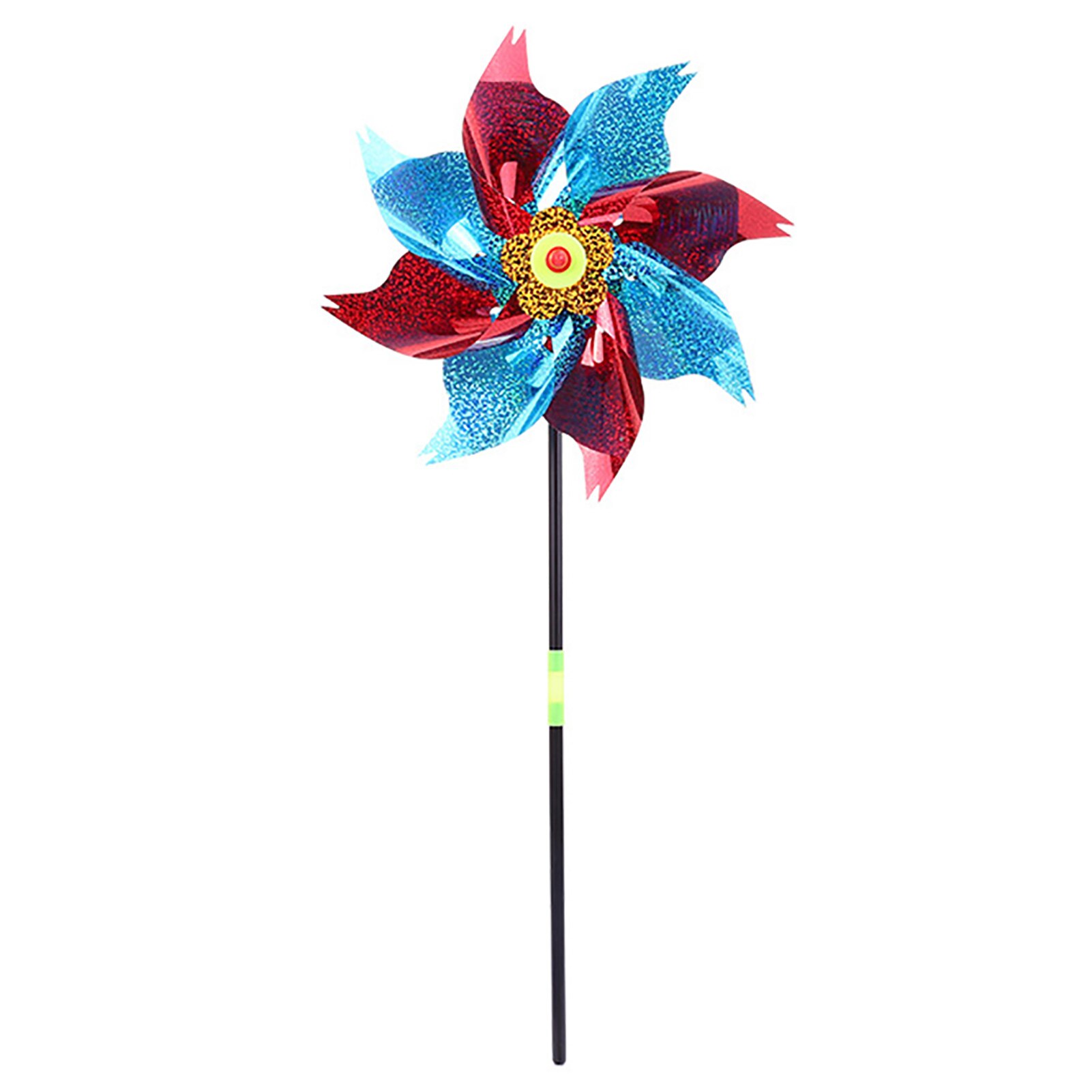 24CM Silver Rotating Windmill Bird Repeller With Stakes Sparkly Agricultural Bird Control Device Garden Ornament Pinwheel: Colorful