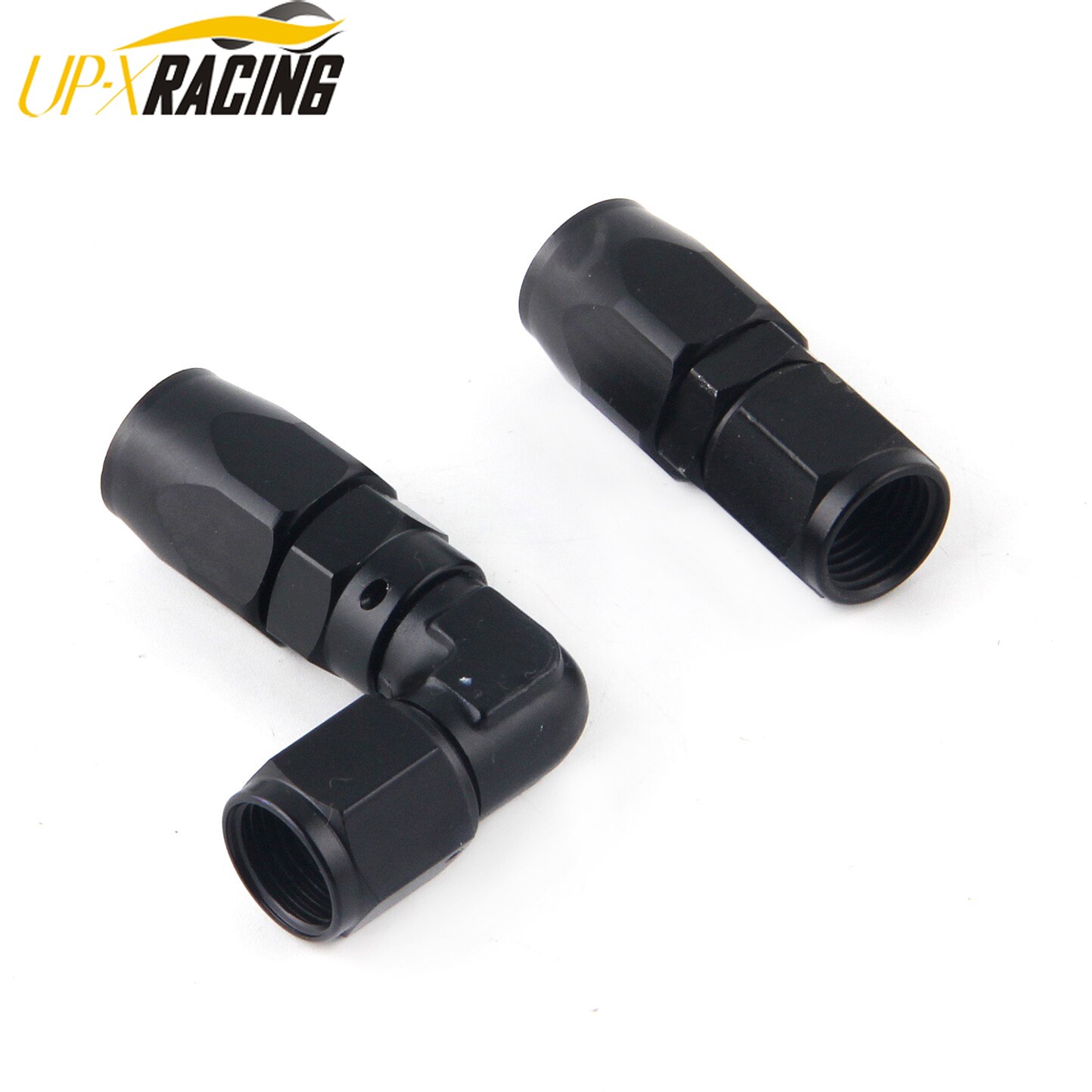 Rett 90 grader aluminium  an4 6 8 10 smidd type svingbar slange endekobling adapter oljekjøler drivstoffledning