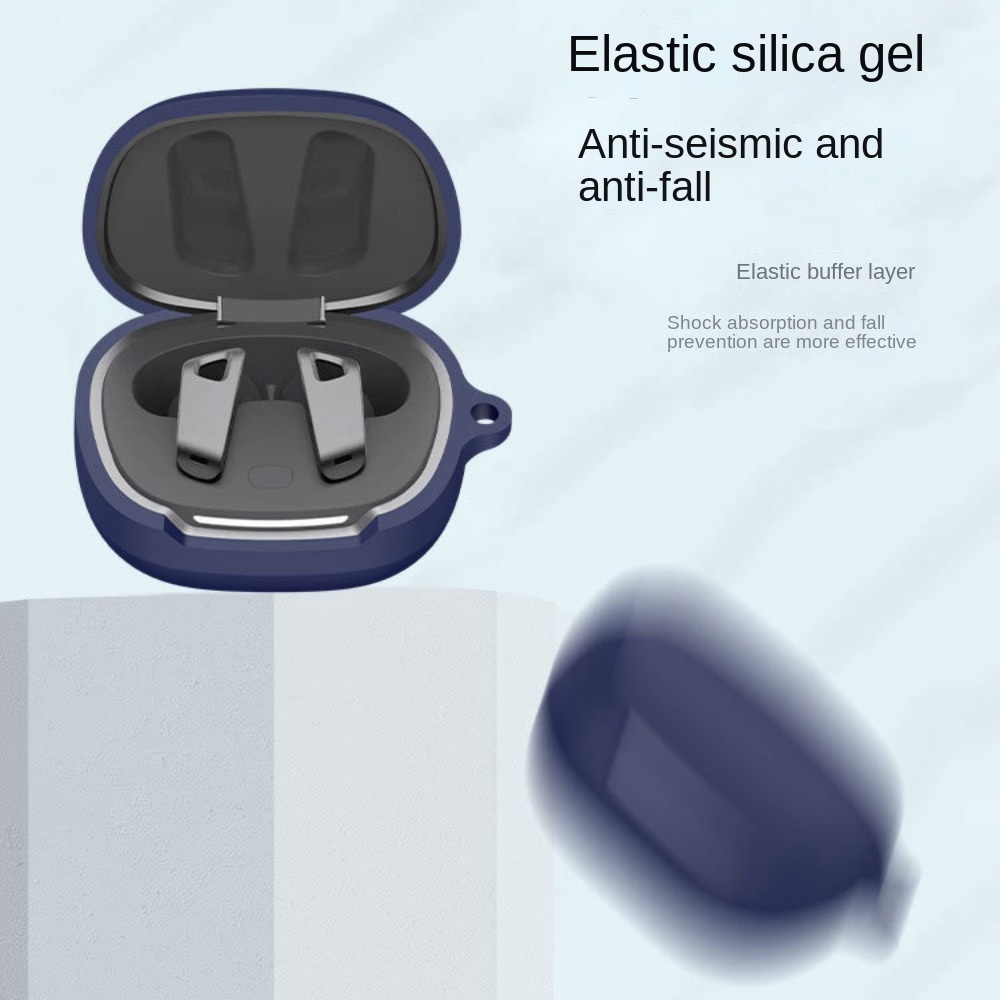 Siliconen Hoesje Schokbestendige Beschermhoes Met Haak Hoofdtelefoon Accessoires Beschermer Voor Edifier Neobuds Pro2