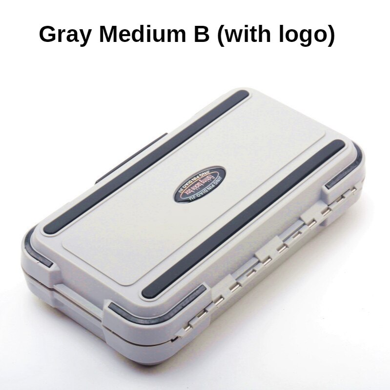 WolFAce 20CM Fishing Tackle Box 28 Grids Compartments 4Color Fish Lure Line Hook Fishing Tackle Fishing Accessories Box: Grey Medium B