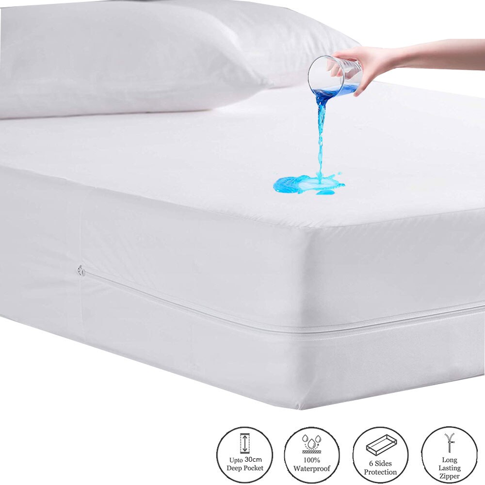 Lfh Rits Matras Protector Bedbug Proof Waterdichte Matras Encasement Niet Geweven Stof Bed Cover 6-Zijdig Waterdicht