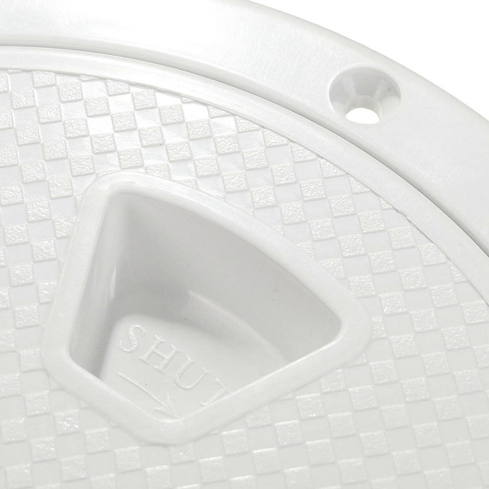 4/6/8 Inch Round Hatch Cover Deck Plastic White Boat Screw Out Deck Inspection Plate For Marine Boat Kayak Canoe