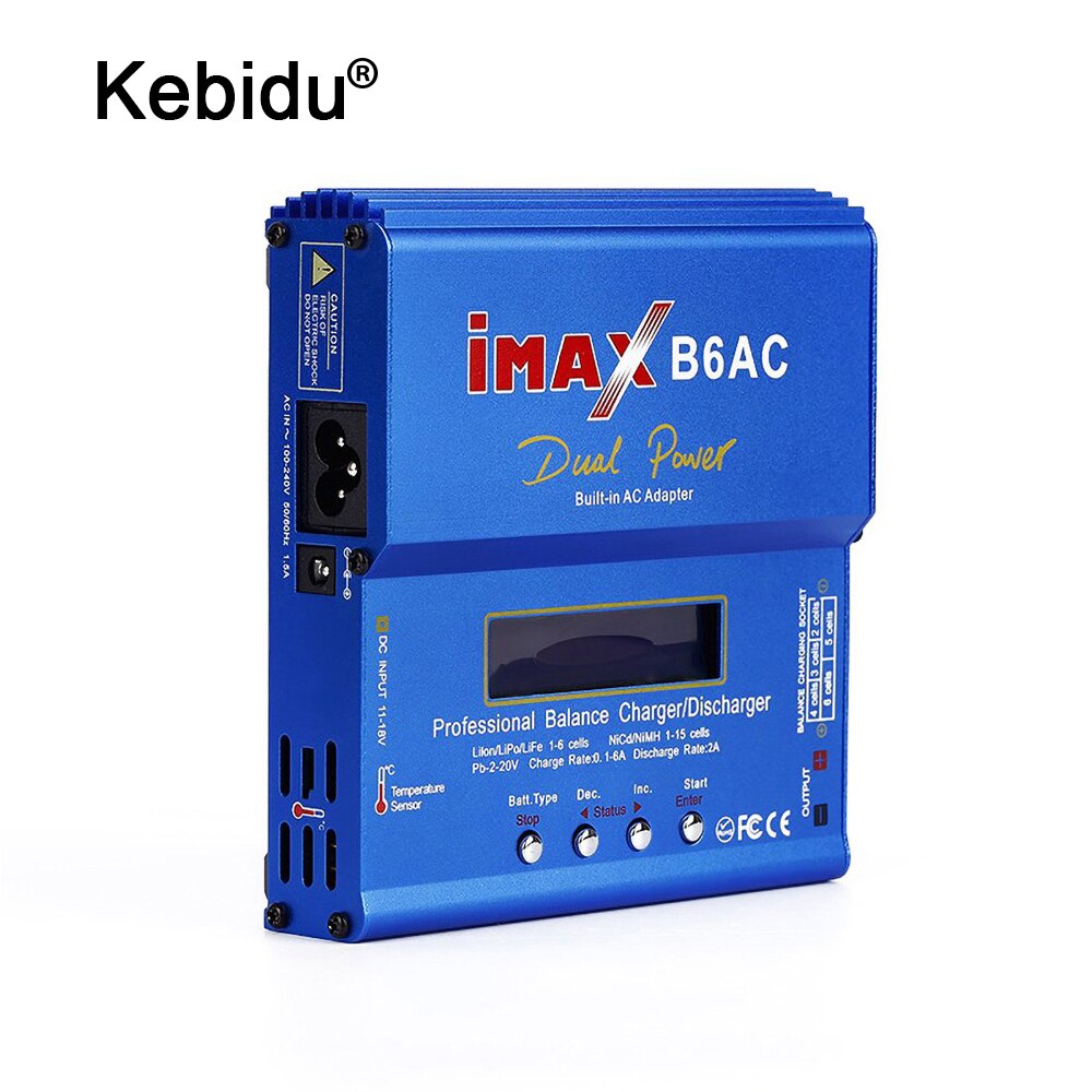 Kebidu Imax B6 Ac 80W B6AC Rc Battery Charger Lipo Nimh Balans Lader Digitale Met Lcd-scherm Ontlader Eu ons Voeding