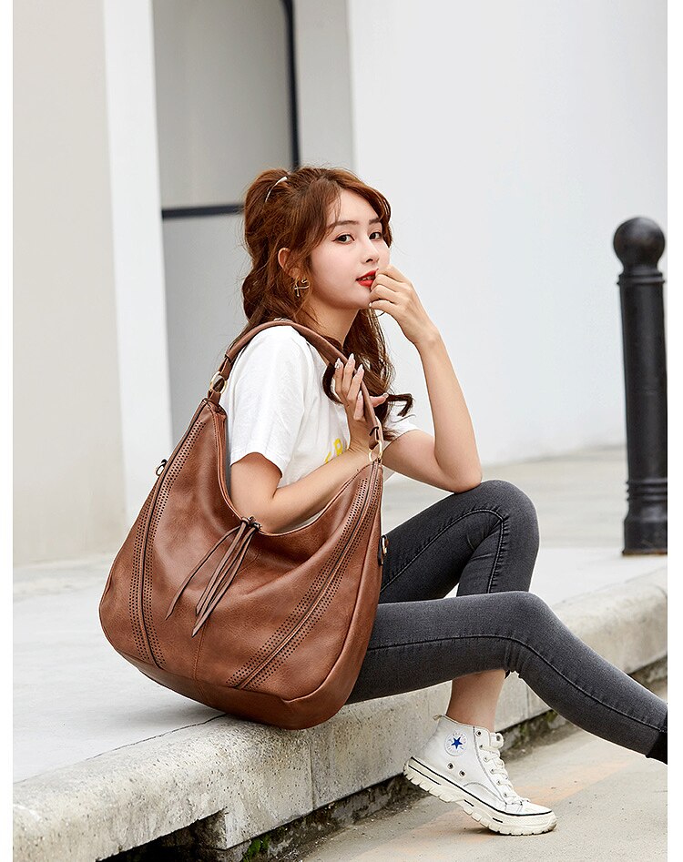 Bag Women's Leather Handbag Vintage Shoulder Dumplings Purses And Handbags Large Capacity Crossbody Bags For Women