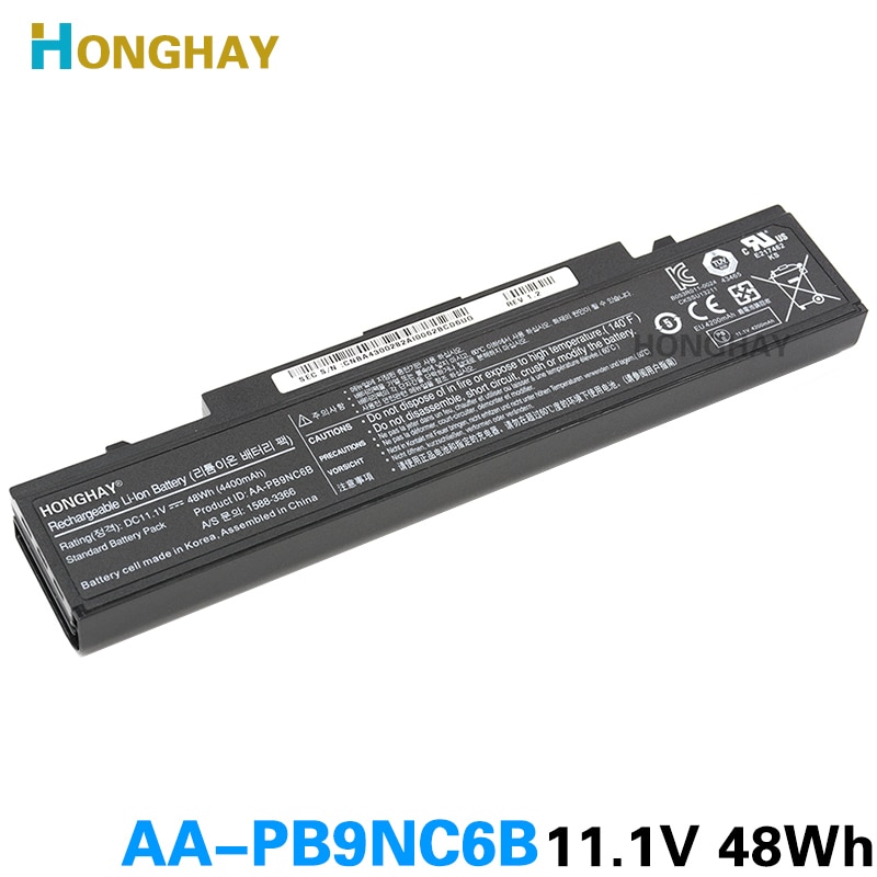 Honghay aa -pb9 nc 6b bærbar batteri til samsung  pb9 ns 6b pb9 nc 6b r580 q460 r468 r525 r429 300 e 4a rv511 r528 rv420 rv508 355 v 5c r428