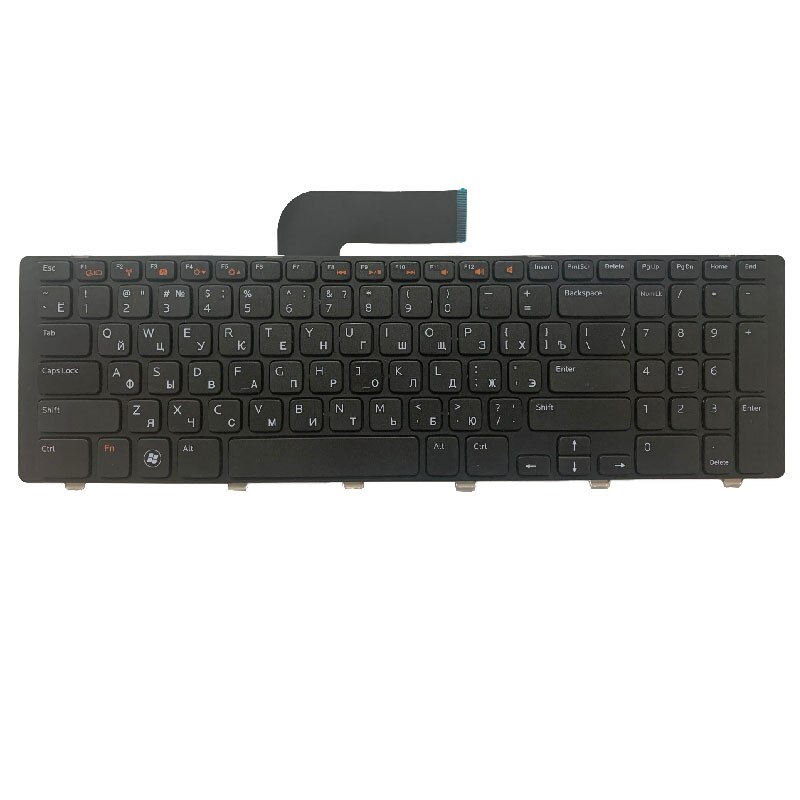 Teclado ruso y negro para ordenador portátil, teclado con marco para DELL 17R, N7110, XPS, 17, L701X, L702X, 5720, 7720, Vostro, 3750, v3750, RU