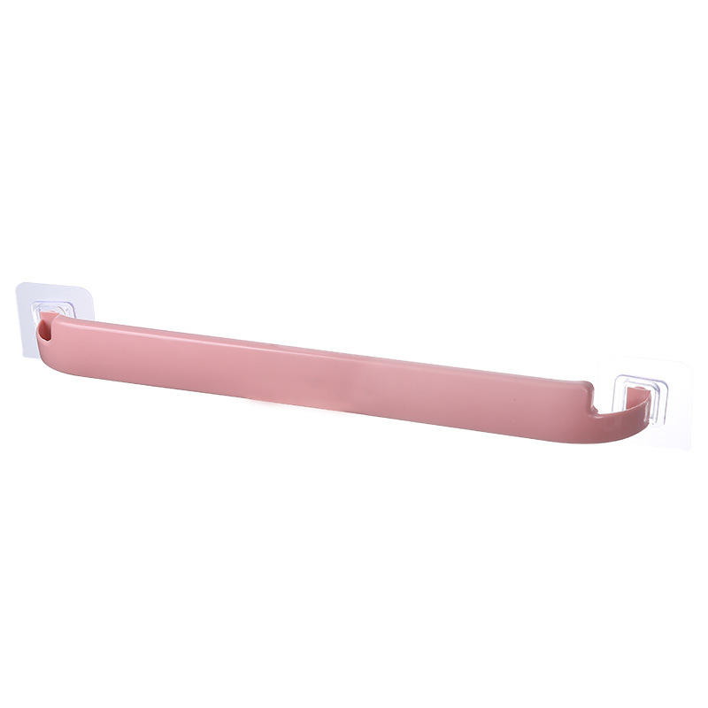 1pcs Towel Bar Free Perforated Bathroom Double Pole Wall Hanging Towel Rack Toilet Single Pole Slippers Bar