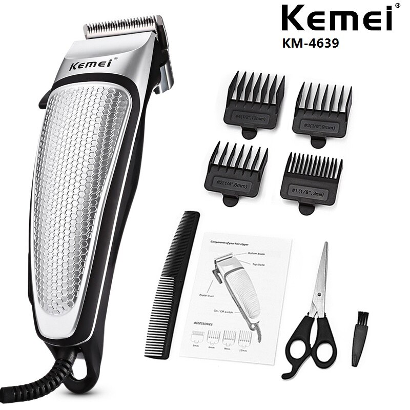 Kemei 4639 Electric Clipper Mens Hair Clippers Trimmer Household Low Noise Beard Machine Personal Care Haircut Tool