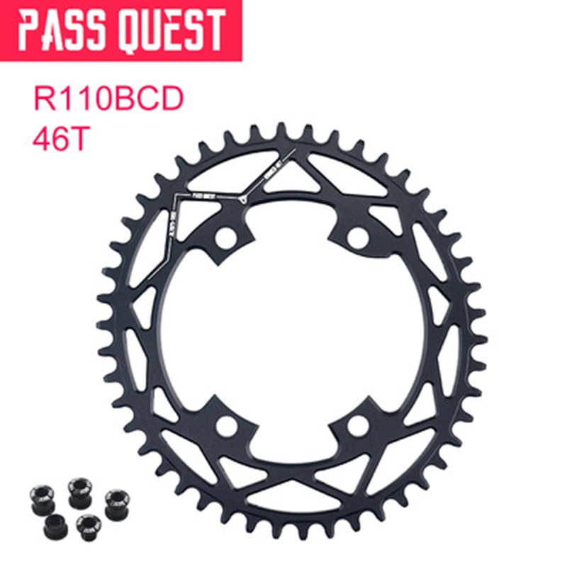 Cykel oval klinge krank 110 bcd smal bred mtb mountain road cykel oval kranksæt plade tand 42t/44t/46t/48t/50t/52t: 46t