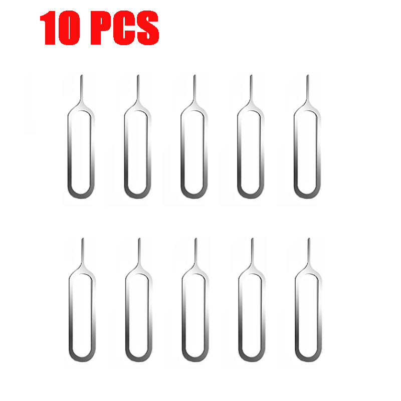 10Pcs Sim Card Tray Removal Eject Pin Universele Sim Kaart Lade Pin Remover Eject Pin Naald Telefoon Tool Voor iphone Samsung Huawei