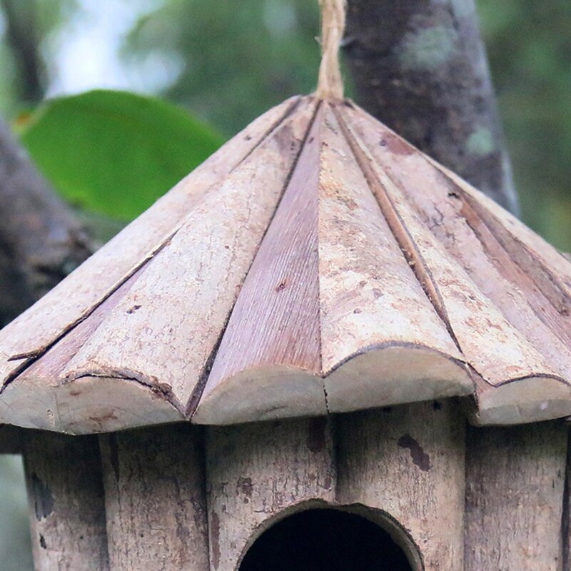 Extérieur maison d'oiseau en bois abri Habitat pour petit oiseau mésanges moineaux
