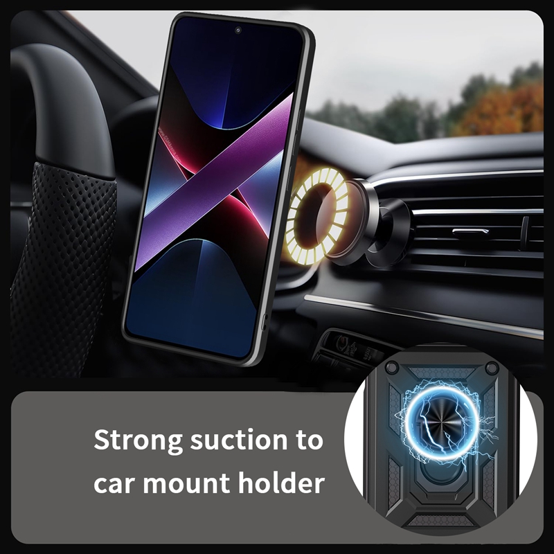 Funda protectora de anillo magnético Armor para OPPO Reno 14 Pro 14F 5G, Funda protectora de lente deslizante para Reno14 Reno14F