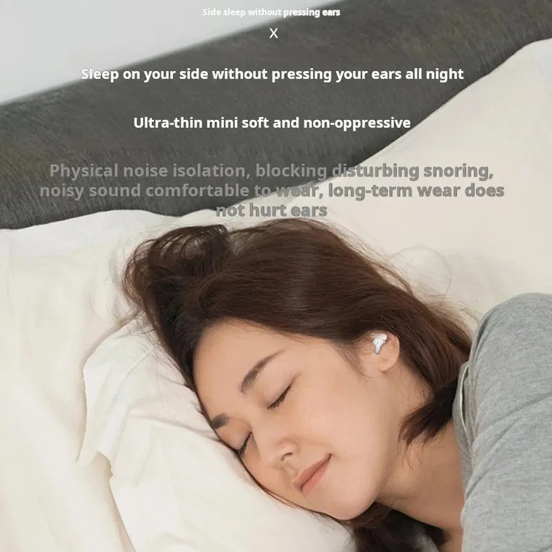 BOSECXT Draadloze Bluetooth-hoofdtelefoon In-ear oordopje Slaap Ruisonderdrukking Sliding Cover Headset Sport-/gaming-oortelefoon met microfoon