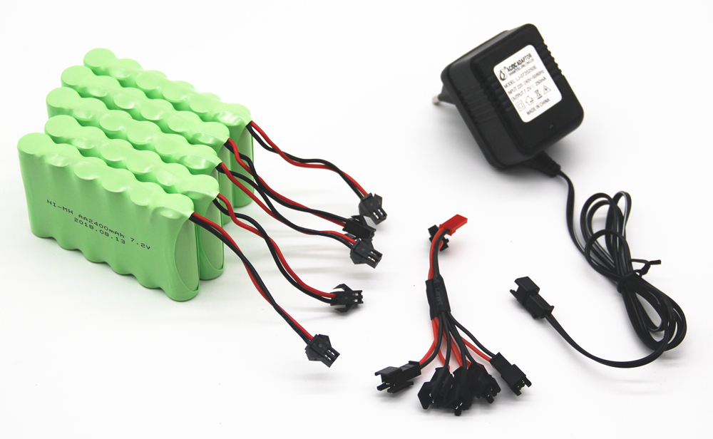 NI-MH akku 7.2v 2400mAh laturilla - Korkea kapasiteetti sähköleluja varten