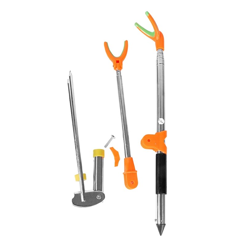 Support de canne à pêche télescopique avec pince réglable