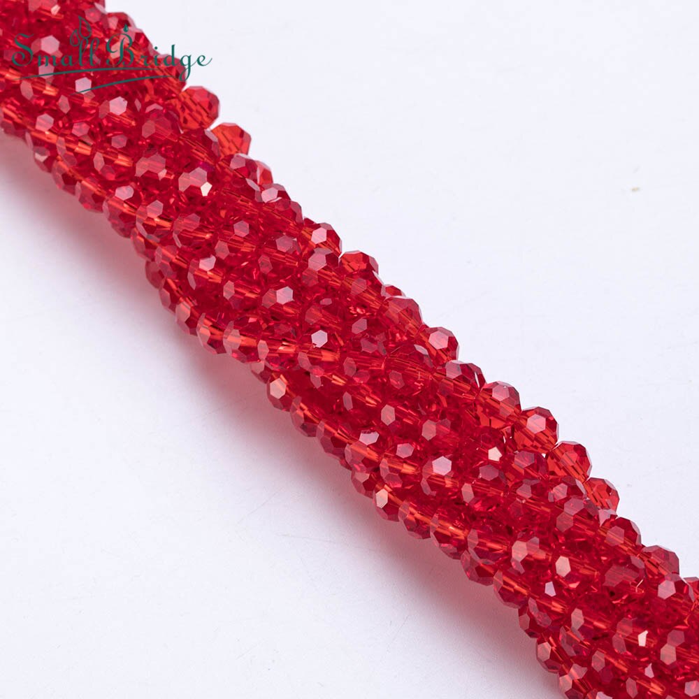 Artículo mixto de cuentas de vidrio checo rojas talladas para hacer joyas, materiales para collares, cuentas de cristal sueltas de bricolaje  z117