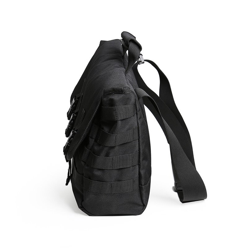 Men Pure Black Satchel Bike Riding Messenger Bag Large Capacity Sports Bag for Man Boys Crossbody Bicycle Shoulder Bag