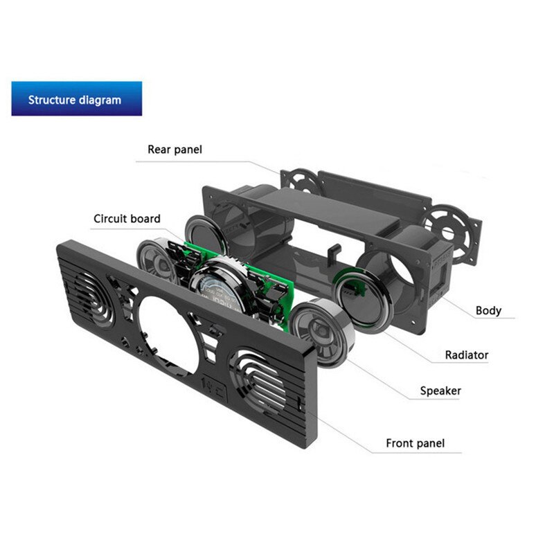 AOVEISE 12V coche FM USB SD AUX IN o stereo AV252 radio incorporado 2 altavoces Bluetooth manos libres en el tablero reproductor de MP3