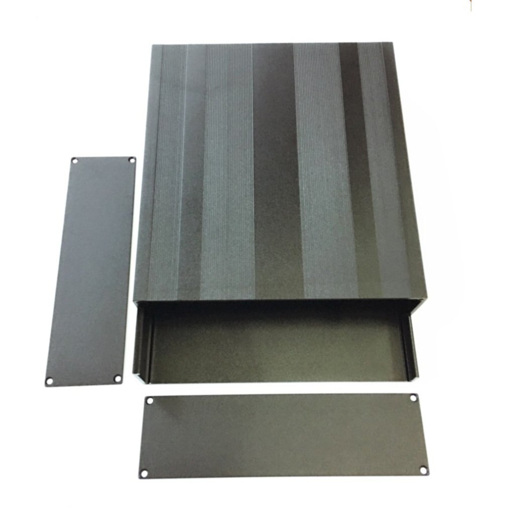 1pcs Cover Project Electronic Instrument Case Enclosure Box Aluminum DIY Housing Instrument Case Black