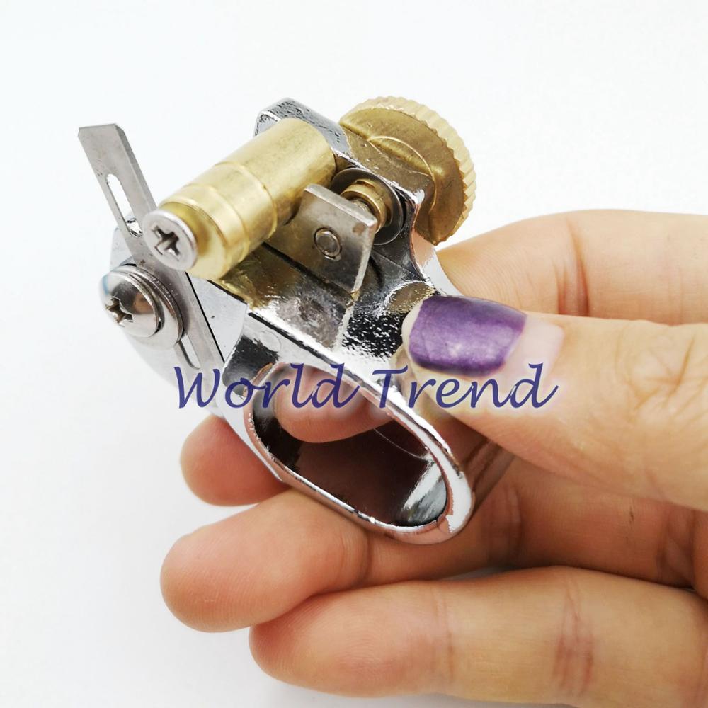 Cortador de tiras y correas con anillo de dedo, herramienta de corte manual de cuero DIY ajustable con cuchillas, herramienta de artesanía de cuero, cortador de correas