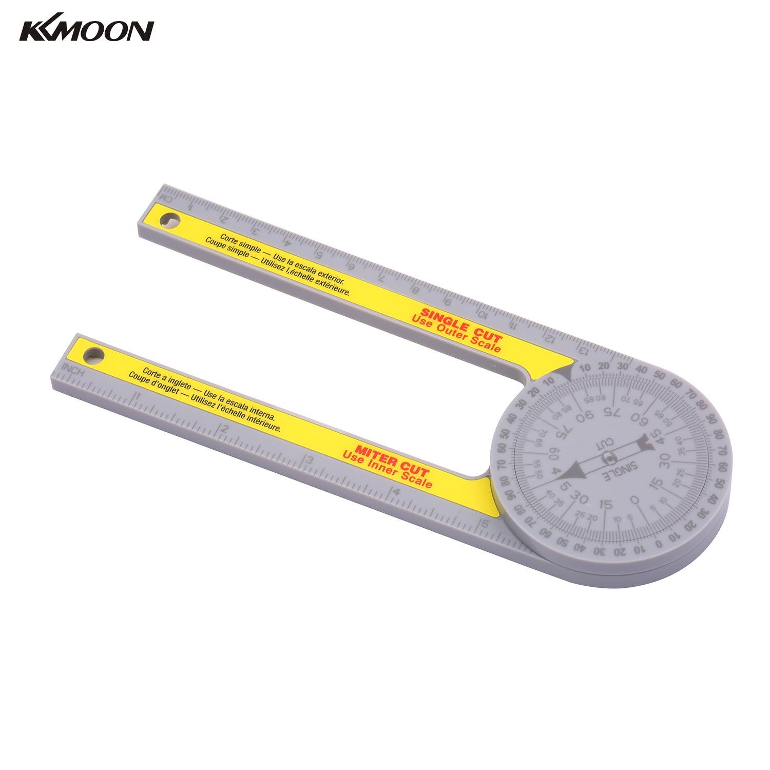 KKMOON Miter Saw Angle Protractor Angle Gauge Measuring ABS Metric Rule for Carpenters on Renovation Work Home Improvement