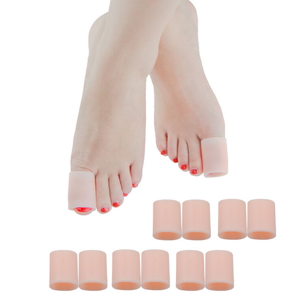 2Pcs Feet Pain Relief Guard Silicone Gel Tube Bandage Finger & Toe Protectors insole Feet Care Tool Fingers Seporate Protector