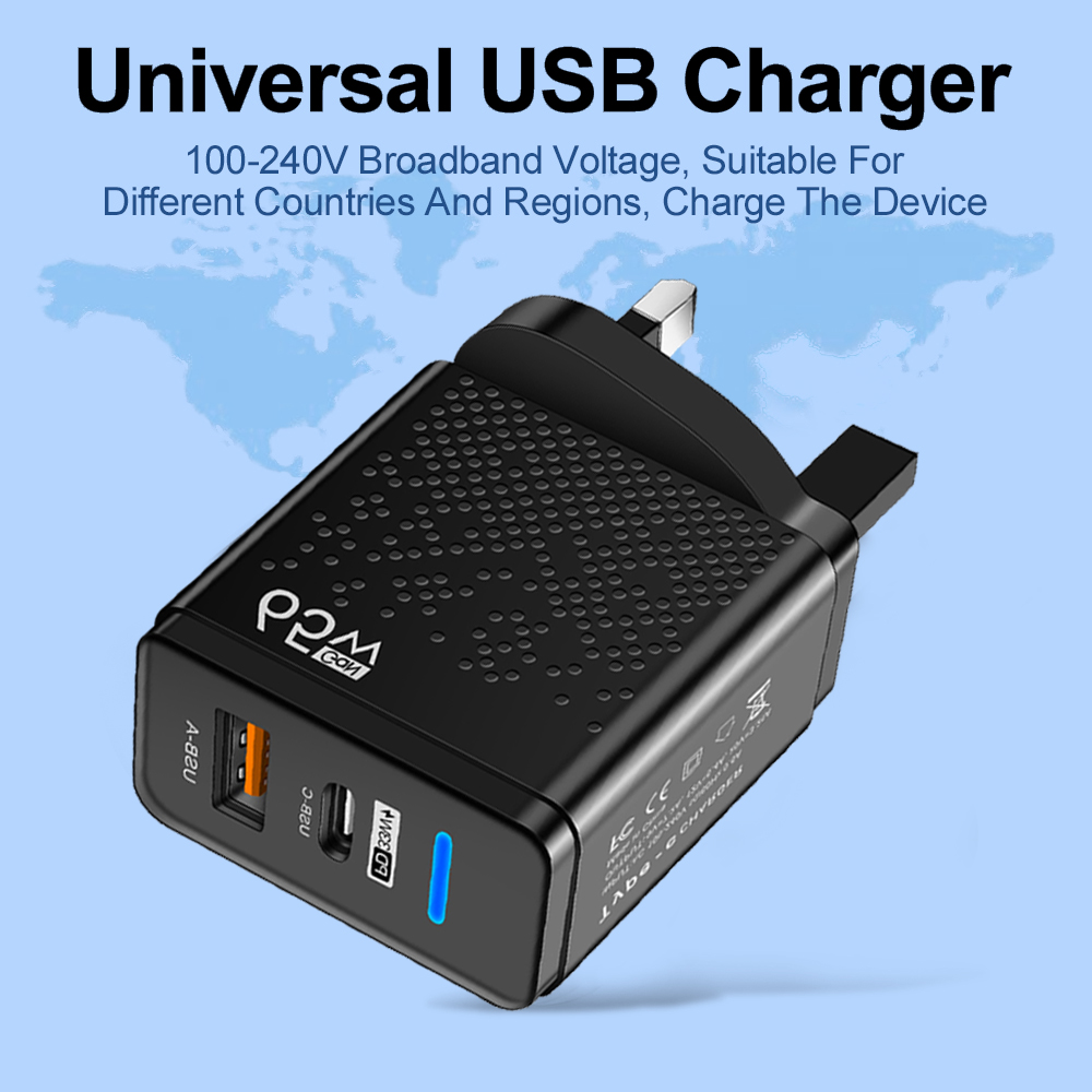 65W GaN Charger EU US Plug Adapter Laptop Fast Charging For iPhone USB Type C Quick Charger Mobile Phone USB Charger