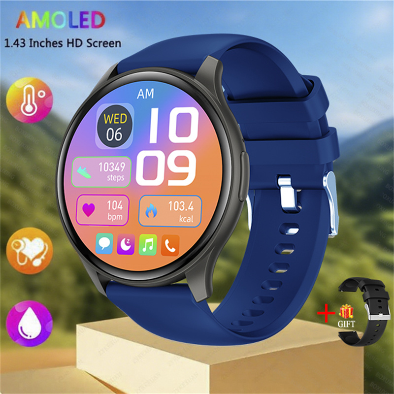 2025 novo para xiaomi huawei 1.43 polegadas bluetooth chamada smartwatch feminino masculino amoled 466*466 hd pixel display smartwatches senhoras: MULTI