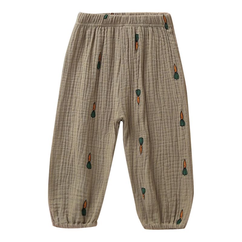 Kids Pants Cartoon Girls Pants For Boy Cotton Silk Breathable Anti-mosquito Harem Casual Long Pants Children Trousers Bloomer: 9FF1001092-3-L
