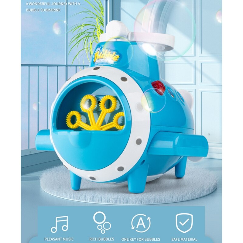 Submarine Bubble Machine Automatische Bubble Maker Bubble Blower 1000 Bellen Per Minuut Met Licht En Muziek Voor Kinderen