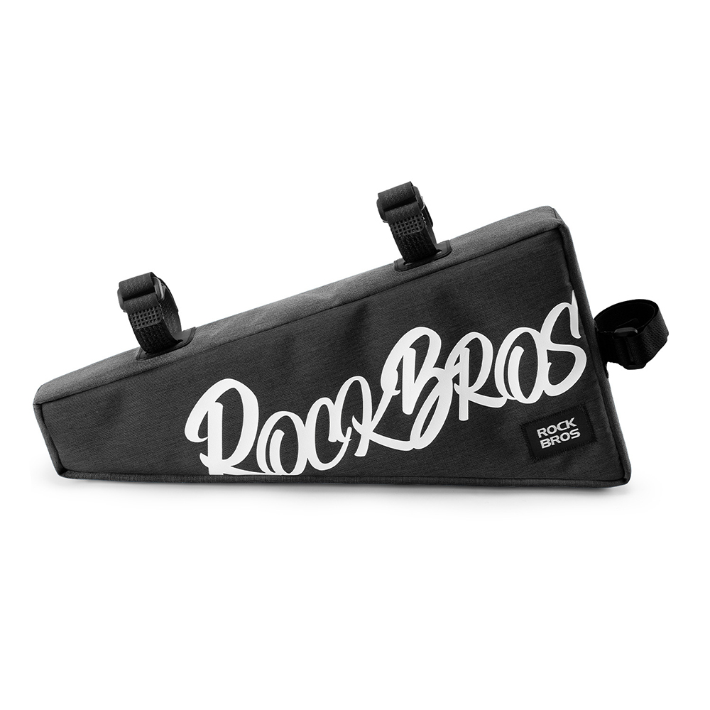 Bolsas para bicicletas, bolsa triangular para almacenamiento de bicicletas, 1,9 L, gran capacidad, debajo del tubo superior, accesorios para bicicletas resistentes al agua: Negro