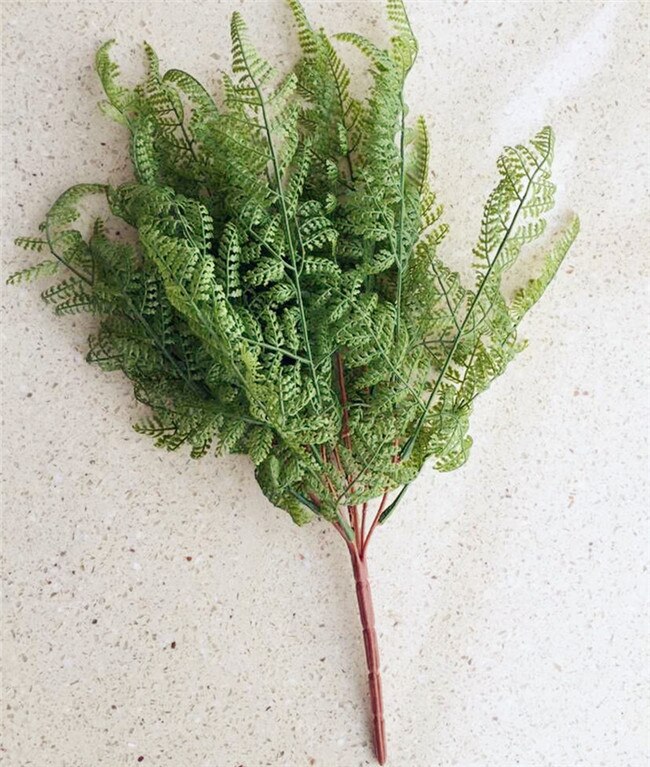 One Real Touch Feeling Fern leaf Bunch Artificial Fern Greenery Evergreen Plant for Wedding Centerpieces Decorative Greenery: Default Title